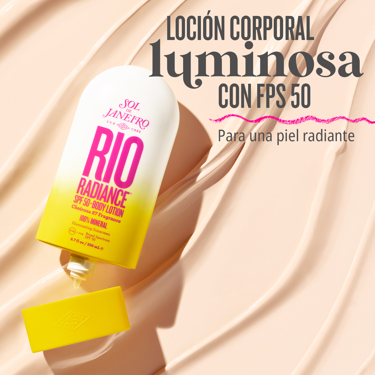 RIO RADIANCE™ SPF 50 MINERAL BODY LOTION SUNSCREEN WITH NIACINAMIDE (LOCIÓN CORPORAL CON PROTECCIÓN SOLAR)